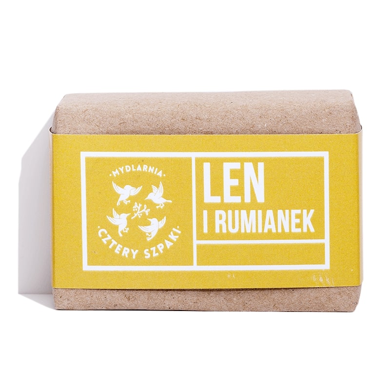 27869301702036778 Naturalne mydło w kostce Len i Rumianek 110g - obrazek 1