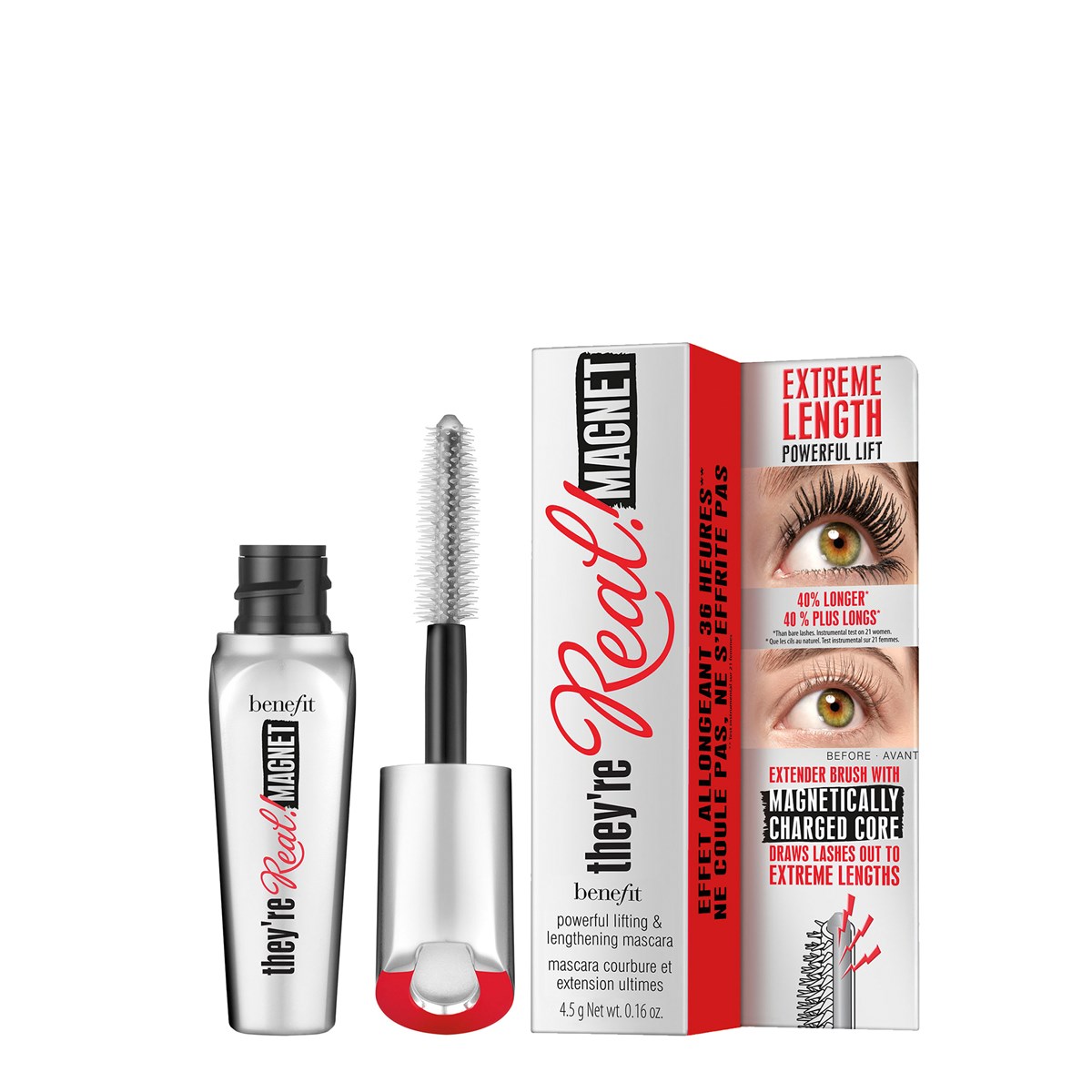 28128071652068654 They're Real! Magnet Mascara Size Mini ekstremalnie wydłużający tusz do rzęs Black 4.5g - obrazek 1
