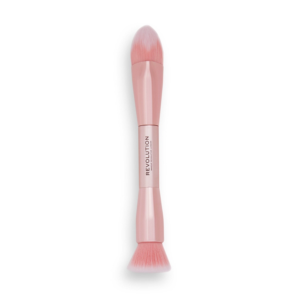 28532271661159445 Create Seamless Finish Double Ended Foundation Brush dwustronny pędzel do precyzyjnego rozprowadzania podkładu R28 - obrazek 1