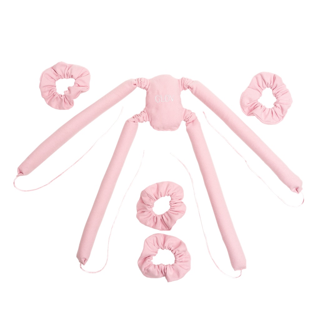 28541621764840511 CoolCurl Spider Set wałki do kręcenia włosów na zimno do włosów długiej i średniej długości Pink 4szt - obrazek 1