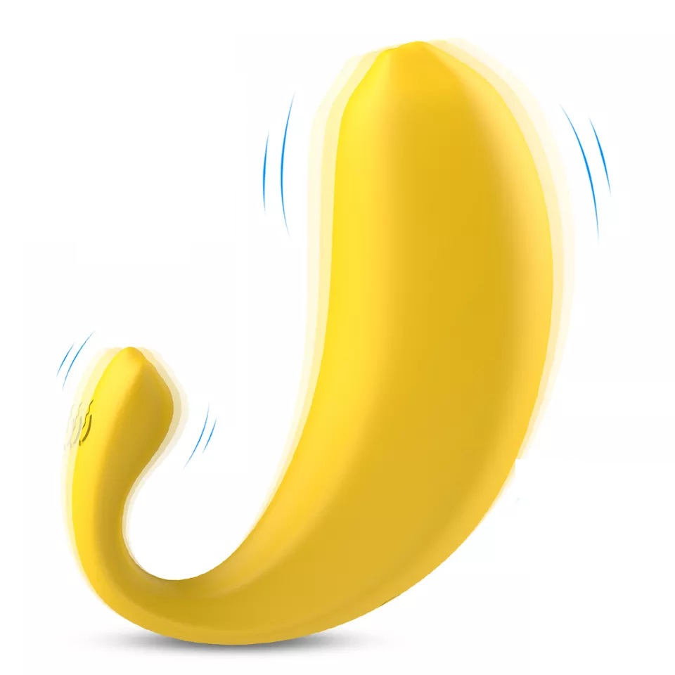 2862871664364331 Banana-RTC wibrator typu jajko zdalnie sterowany z 9 trybami wibracji Yellow - obrazek 1