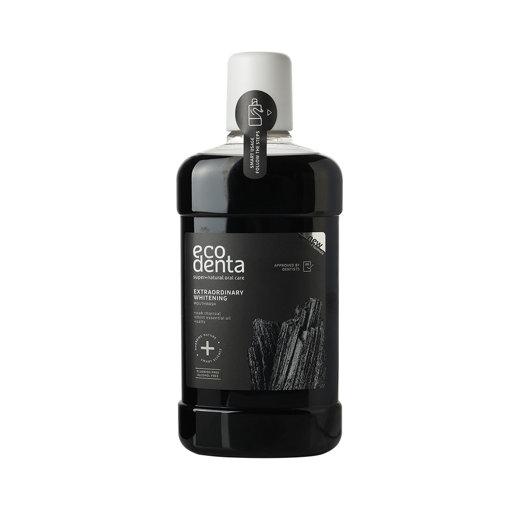 28643111632117764 Extraordinary Whitening Mouthwash wybielający płyn do płukania jamy ustnej z węglem drzewnym 500ml - obrazek 1