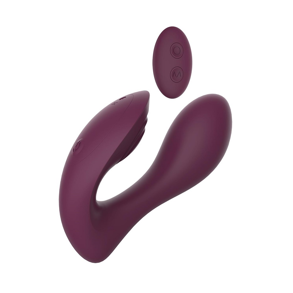 28686141764680560 Essentials Ultra Dual Vibe podwójny wibrator z pilotem Purple - obrazek 1