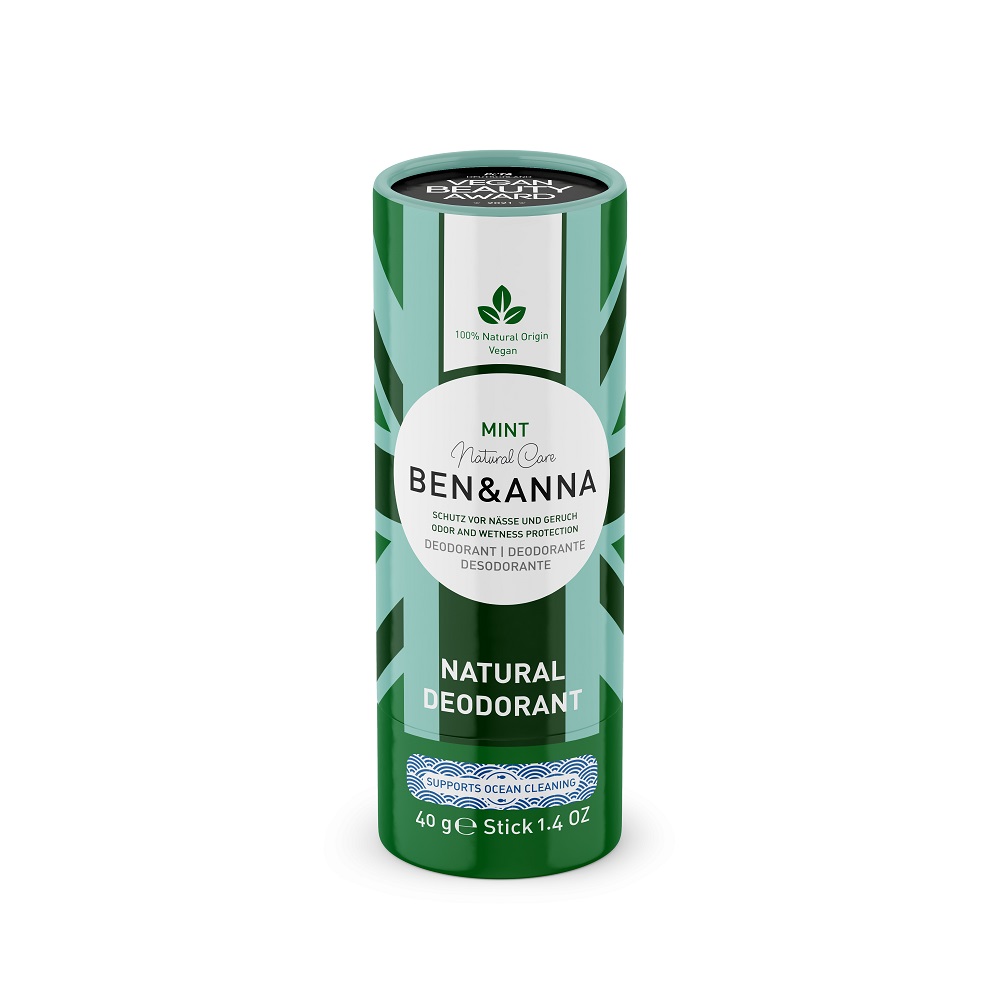 Exclusive Mockups for Branding and Packaging Design Natural Soda Deodorant naturalny dezodorant na bazie sody sztyft kartonowy Mint 40g - obrazek 1