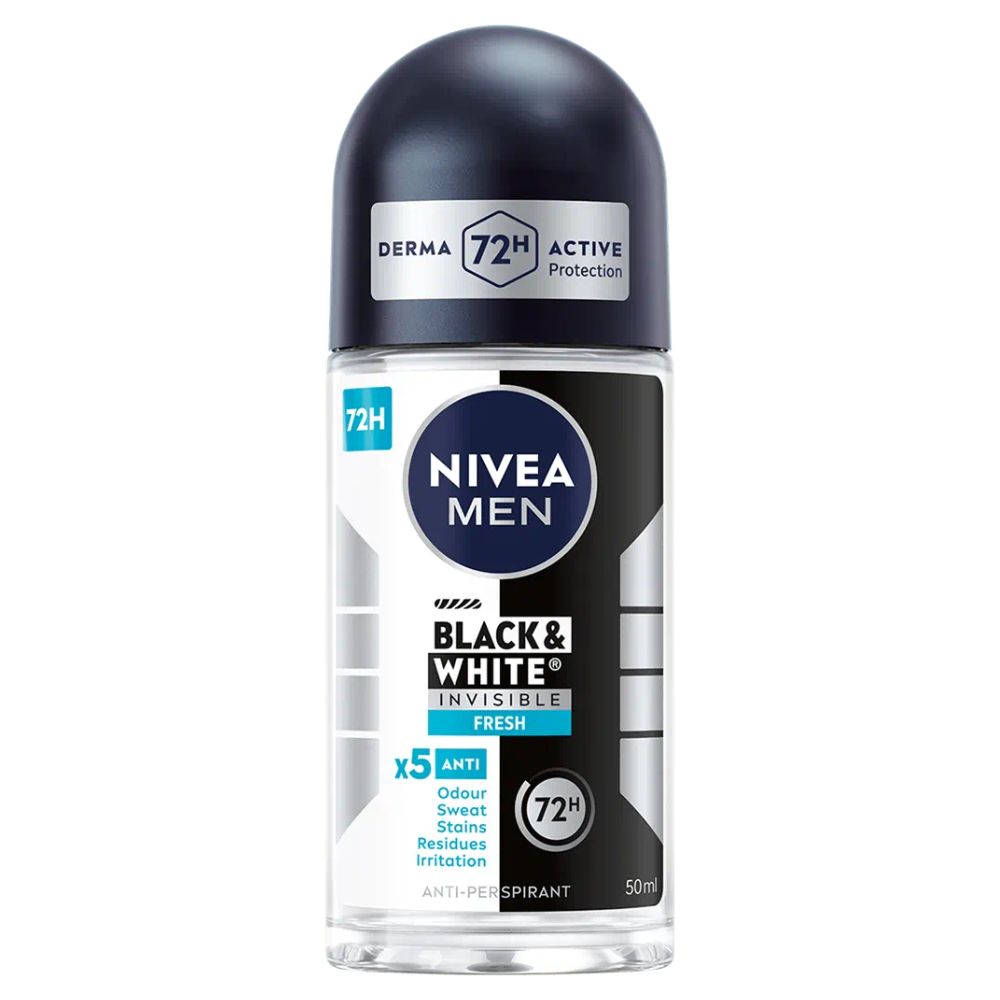 28832501753972655 Men Black&White Invisible Fresh antyperspirant w kulce 50ml - obrazek 1