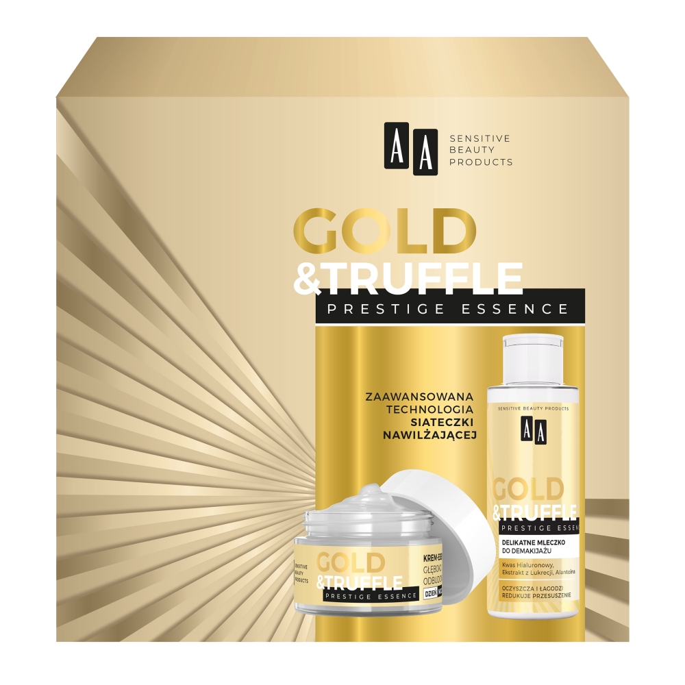 28886191730187008 Gold & Truffles Prestige Essence 65+ zestaw głęboko odbudowujący krem-esencja 50ml + delikatne mleczko do demakijażu 150ml - obrazek 1