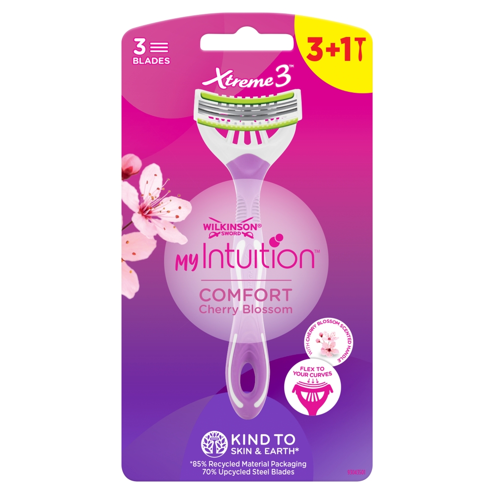 28998821777100119 My Intuition Xtreme3 Comfort Cherry Blossom jednorazowe maszynki do golenia dla kobiet 4szt - obrazek 1