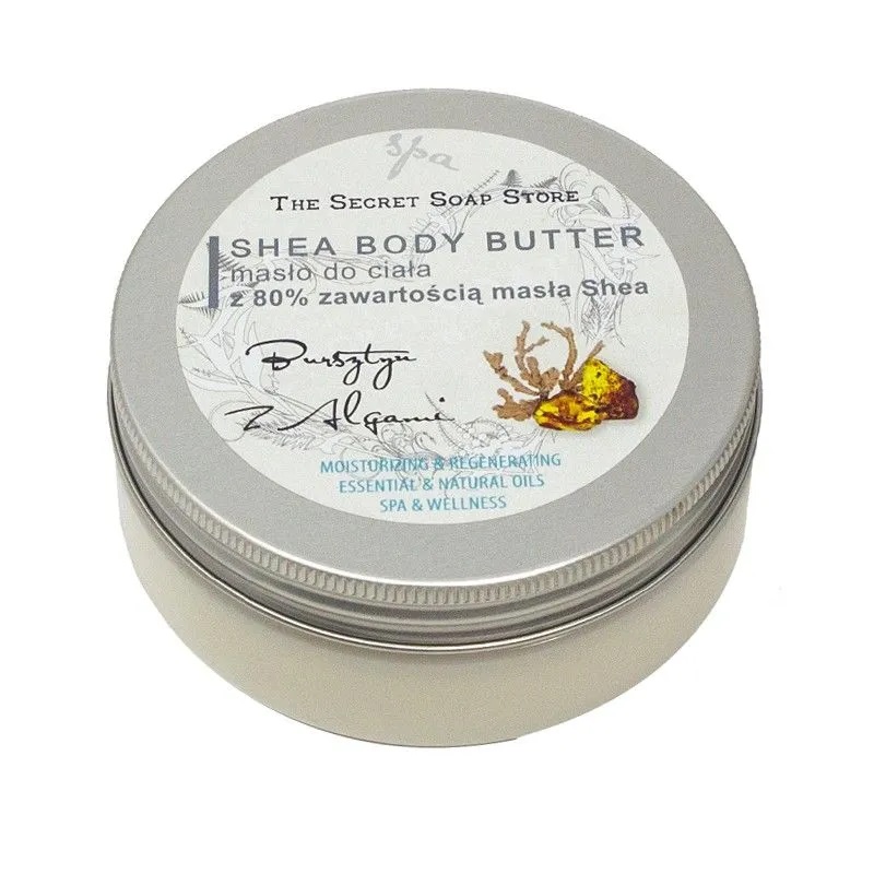 29074551693199479 Shea Butter 80% masło do ciała Bursztyn z Algami 200ml - obrazek 1