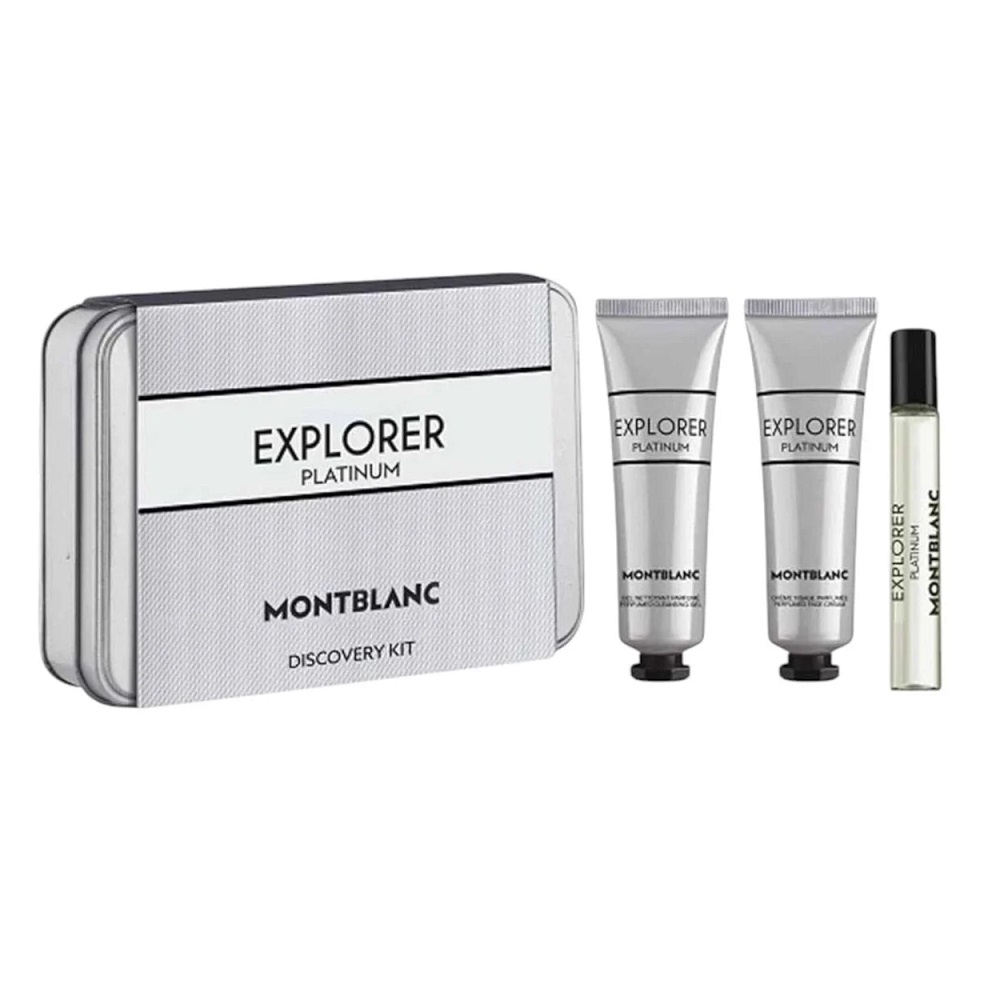 29173181764695143 Explorer Platinum zestaw miniatura wody perfumowanej spray 7.5ml + żel oczyszczający 30ml + krem do twarzy 30ml - obrazek 1
