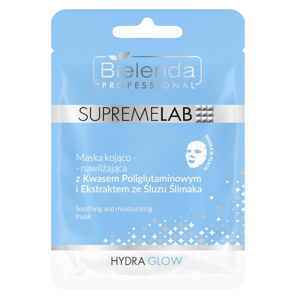 2927431741786725 SupremeLab Hydra Glow maska kojąco-nawilżająca z kwasem poliglutaminowym i ekstraktem ze śluzu ślimaka 20g - obrazek 1