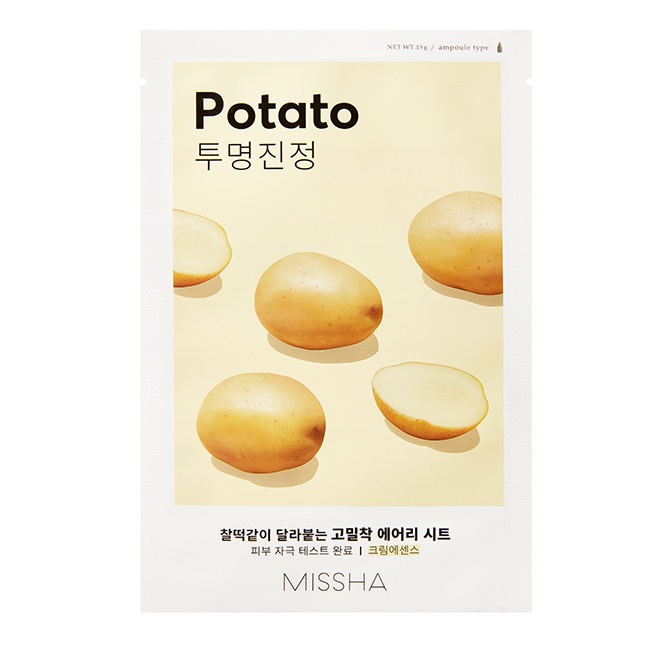 29312461683556050 Airy Fit Sheet Mask łagodząca maseczka w płachcie z ekstraktem z ziemniaków Potato 19ml - obrazek 1