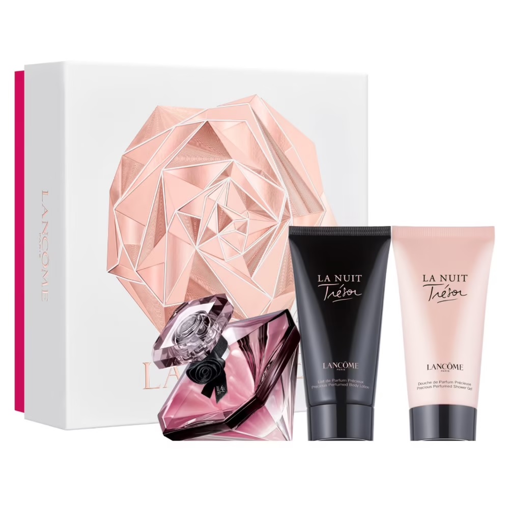 29410501670391645 La Nuit Tresor zestaw woda perfumowana spray 50ml + balsam do ciała 50ml + żel pod prysznic 50ml - obrazek 1