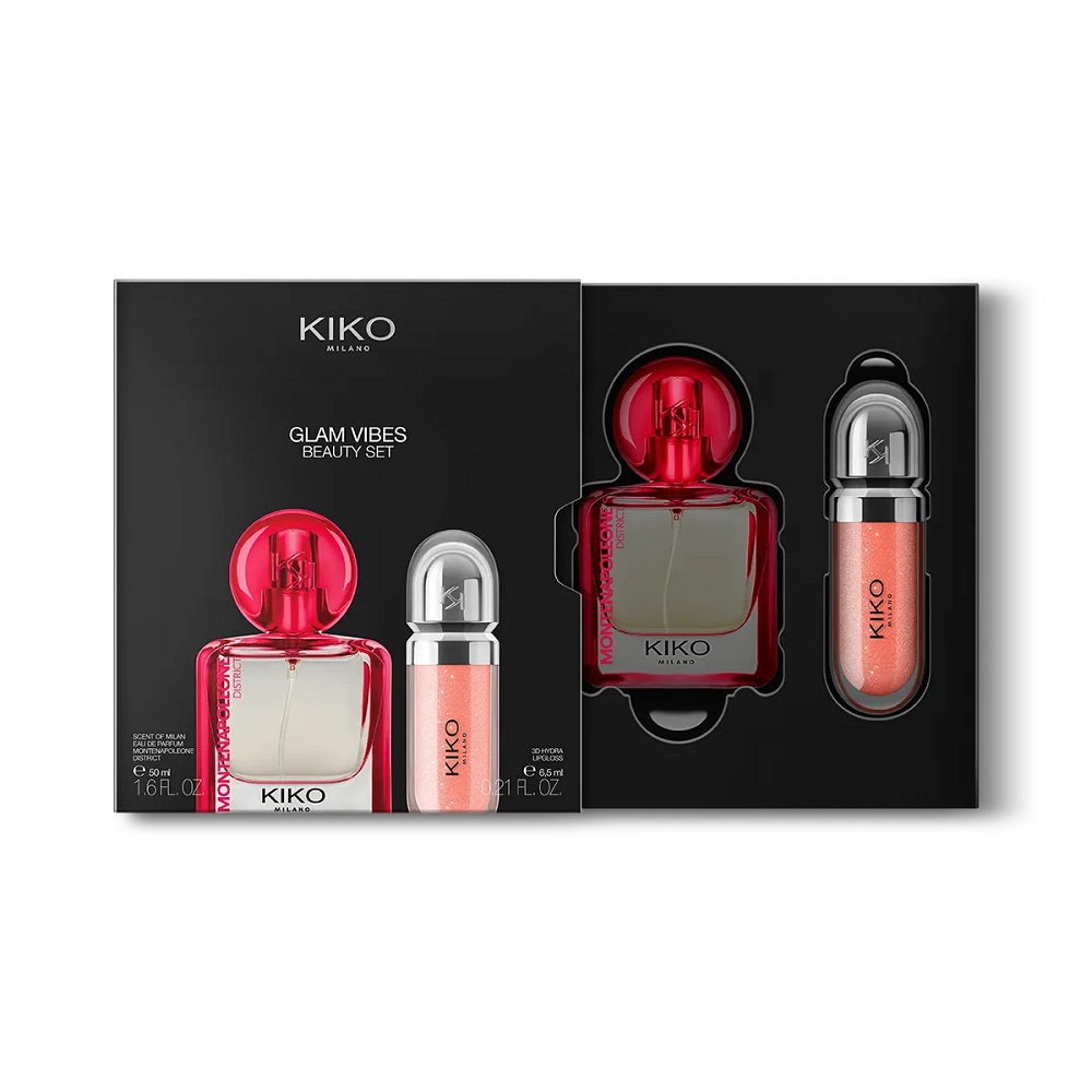 29433811761924275 Glam Vibes Beauty Set zestaw Montenapoleone District woda perfumowana 50ml + 3D Hydra Lip Gloss nawilżający błyszczyk do ust 6.5ml - obrazek 1