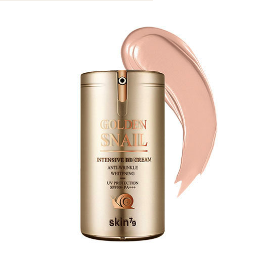 2950161592302952 Golden Snail Intensive BB Cream Anti-Wrinkle Whitening SPF50+ przeciwzmarszczkowy krem BB ze śluzem ślimaka Naturalny Beż 45g - obrazek 1