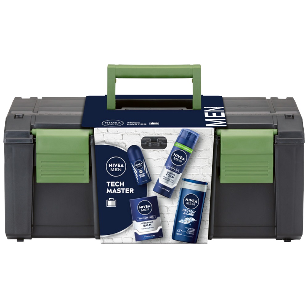 Created with GIMP Men Tech Master zestaw antyperspirant roll-on 50ml + żel pod prysznic 3w1 250ml + pianka do golenia 200ml + balsam po goleniu 100ml - obrazek 1