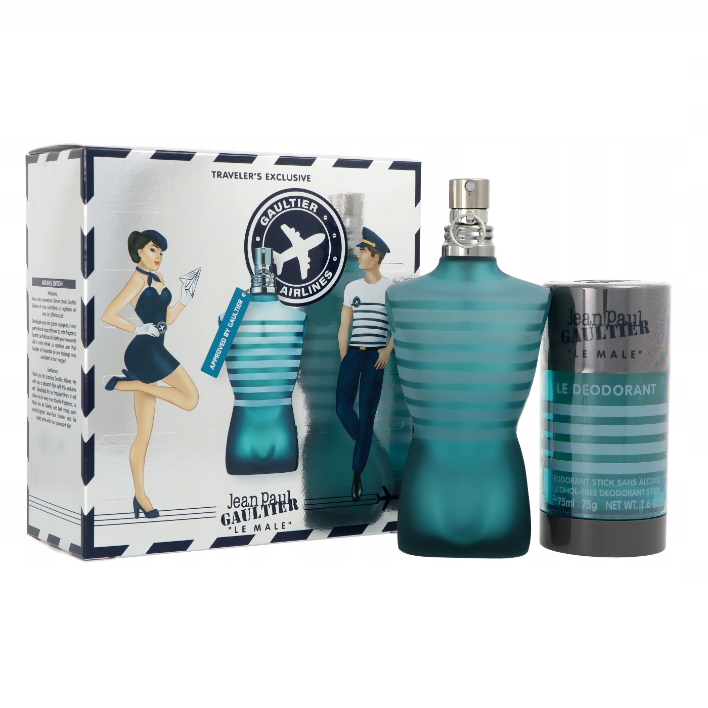 29650981665494251 Le Male zestaw woda toaletowa spray 75ml + dezodorant w sztyfcie 75ml - obrazek 1