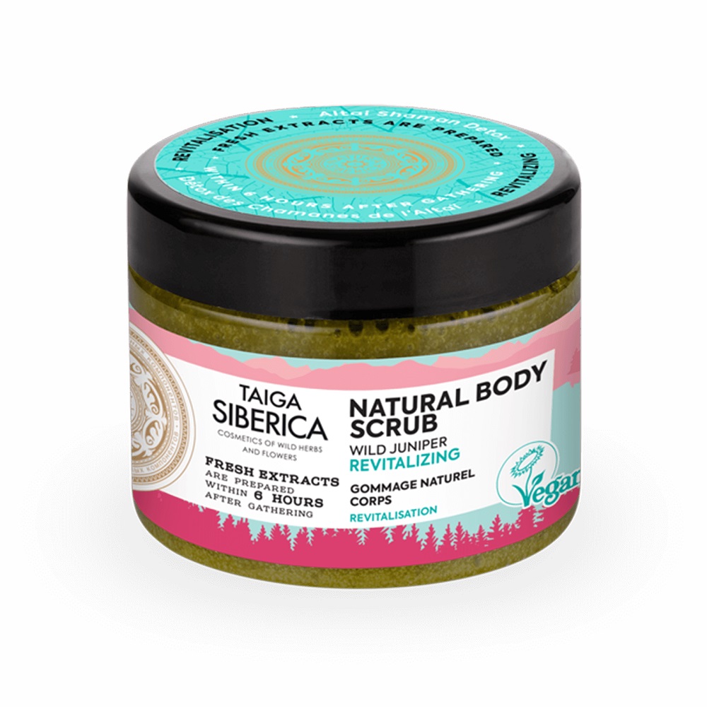 2973641622010447 Taiga Siberica naturalny regenerujący peeling do ciała Ałtajski Detox 300ml - obrazek 1