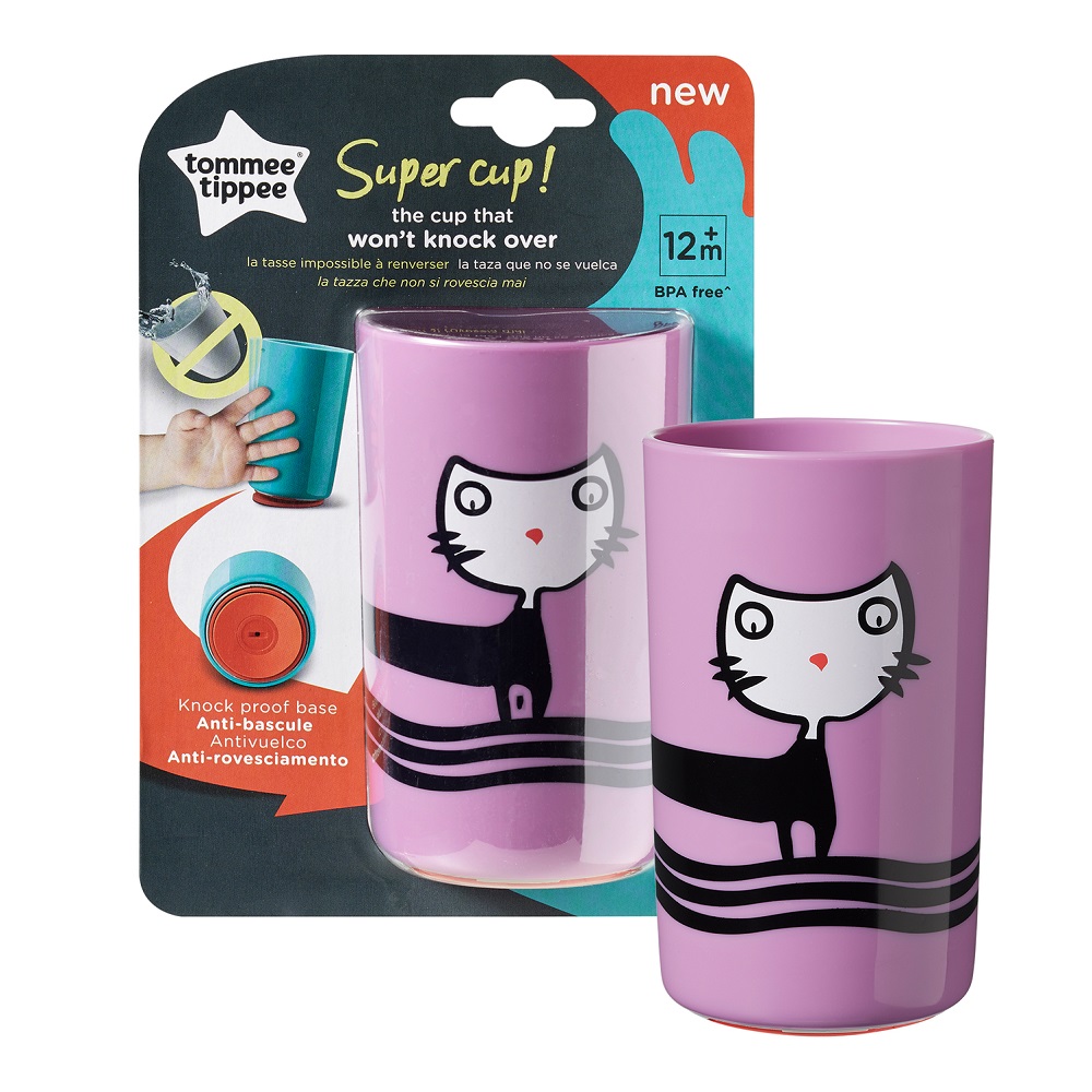 29839311692596359 Super Cup kubek z przyczepną podstawą 12m+ Fioletowy 300ml - obrazek 1