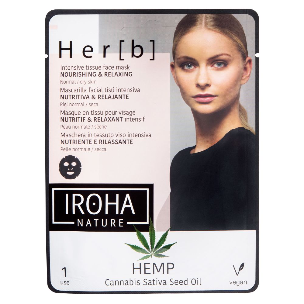 29922651667902938 Nourishing & Relaxing Tissue Face Mask intensywnie odżywczo-relaksacyjna maseczka w płachcie do twarzy Cannabis 20g - obrazek 1