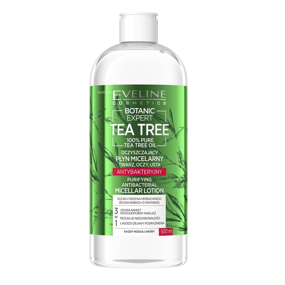 30182941601624368 Botanic Expert Tea Tree oczyszczający płyn micelarny antybakteryjny 500ml - obrazek 1