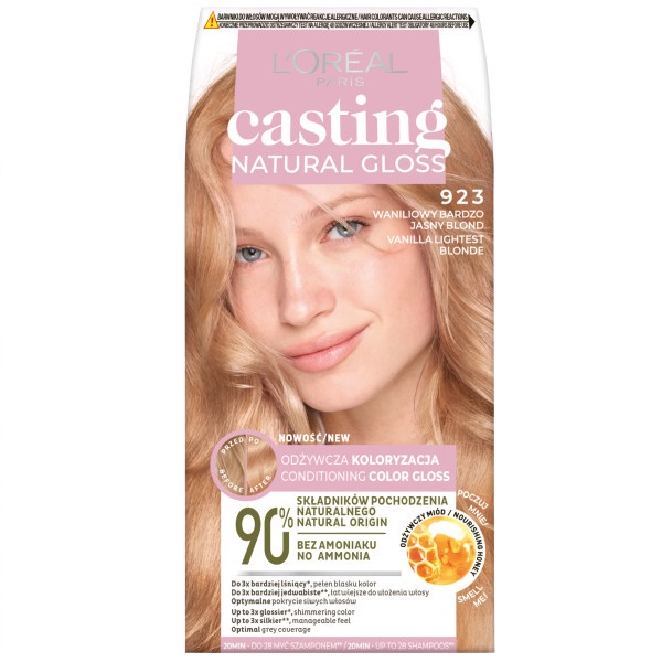 30211371678722995 Casting Natural Gloss farba do włosów 923 Waniliowy Bardzo Jasny Blond - obrazek 1