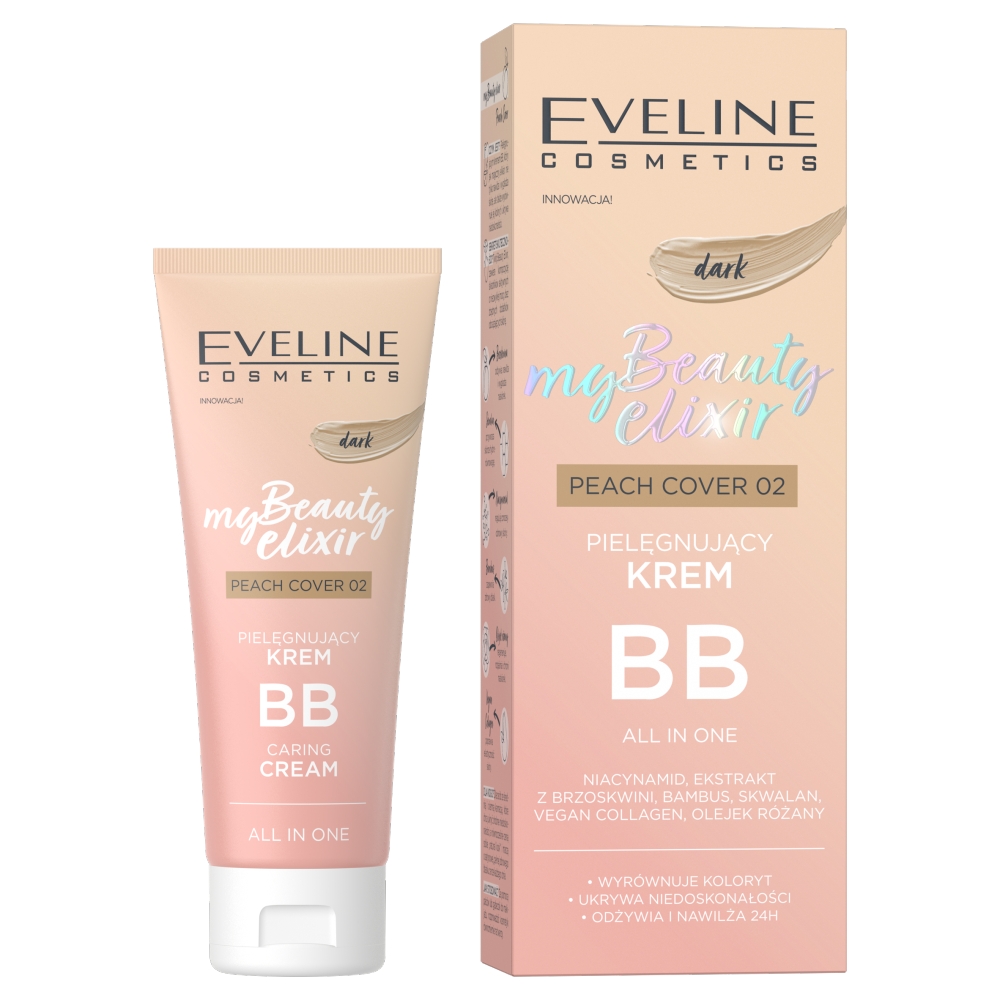 30496501675830843 My Beauty Elixir pielęgnujący krem BB all in one 02 Peach Cover Dark 30ml - obrazek 1
