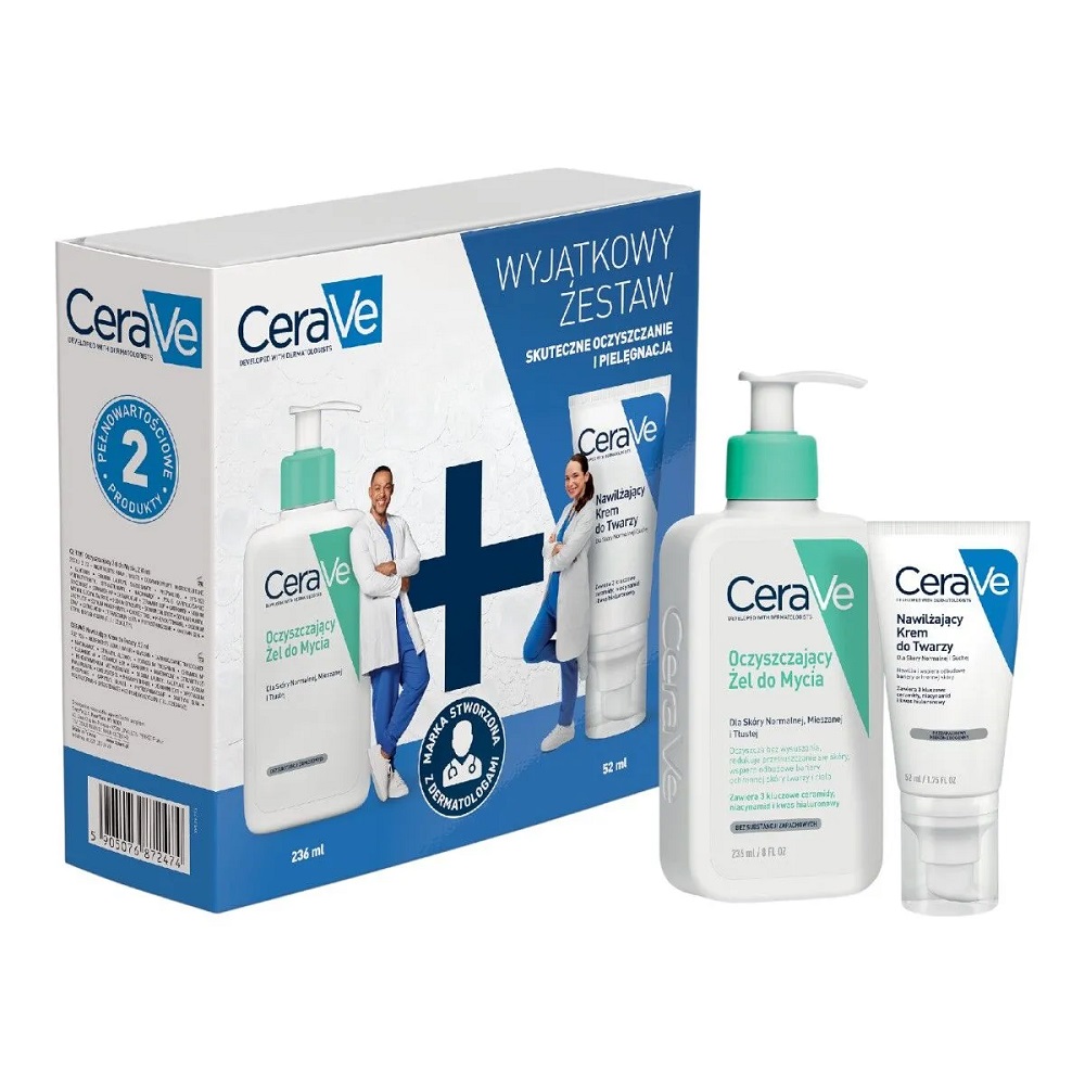 30550171760263195 Zestaw oczyszczający żel do mycia 236ml + nawilżający krem do twarzy 52ml - obrazek 1