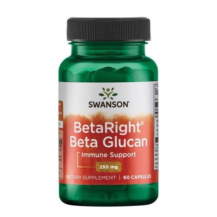 30787661741172053 Beta Right Beta Glucan 250mg suplement diety wspomagający układ odpornościowy i poziom cholesterolu 60 kapsułek - obrazek 1