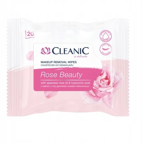 30829281600234010 Rose Beauty Makeup Removal Wipes chusteczki do demakijażu 20szt. - obrazek 1