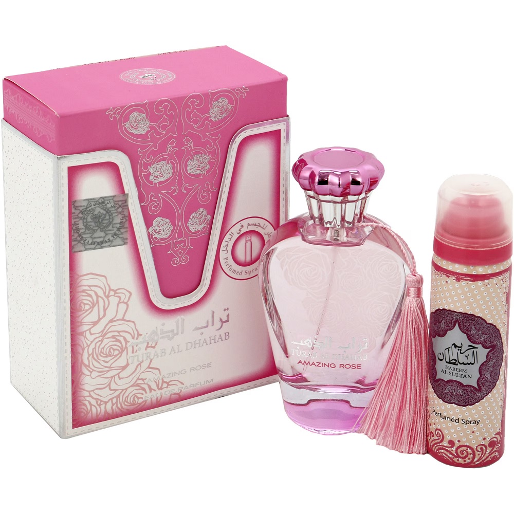 31006491718679014 Turab Al Dhahab Amazing Rose zestaw woda perfumowana spray 100ml + dezodorant spray 50ml - obrazek 1