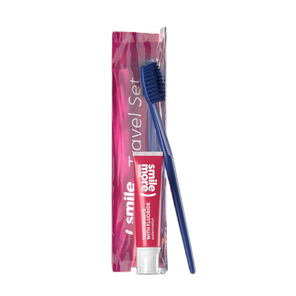 31151741708004013 Smile zestaw pasta do zębów 30ml + szczoteczka do zębów Red - obrazek 1