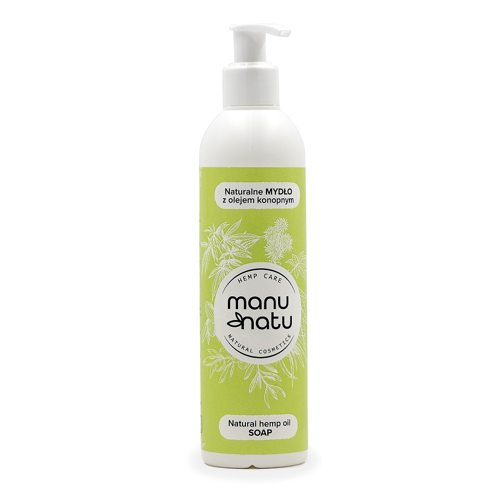 31400251643180418 Natural Hemp Oil Soap naturalne mydło z olejem konopnym 300ml - obrazek 1
