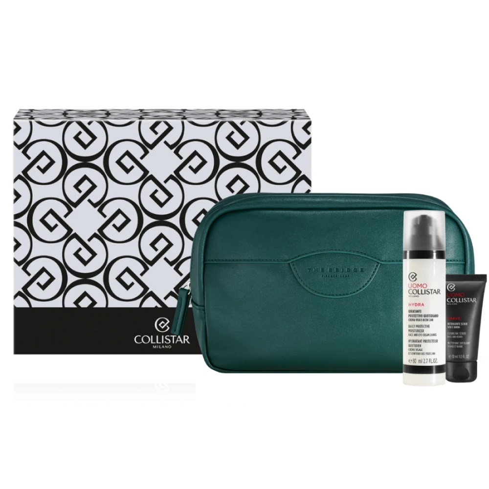 31447711732527410 Daily Protective Moisturizer zestaw nawilżający krem do twarzy 80ml + oczyszczający peeling do twarzy i brody 30ml + kosmetyczka - obrazek 1