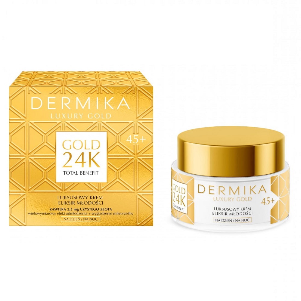 31489751727963184 Luxury Gold 24K Total Benefit luksusowy krem eliksir młodości 45+ 50ml - obrazek 1