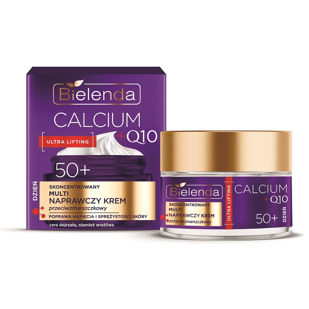 31584951697605417 Calcium + Q10 skoncentrowany multi naprawczy krem przeciwzmarszczkowy na dzień 50+ 50ml - obrazek 1