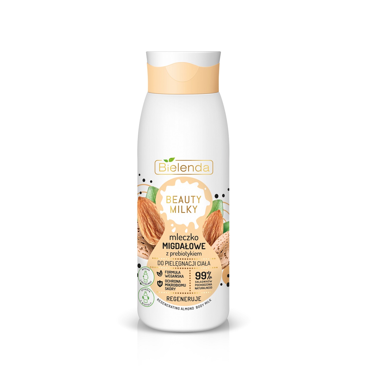 31629211651858293 Beauty Milky mleczko migdałowe z prebiotykiem do pielęgnacji ciała 400ml - obrazek 1