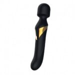 Dual Orgasms masażer z wibratorem rotacyjnym Black Gold