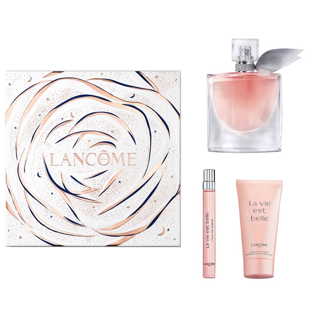 31648101706689455 La Vie Est Belle zestaw woda perfumowana spray 50ml + woda perfumowana spray 10ml + balsam do ciała 50ml - obrazek 1