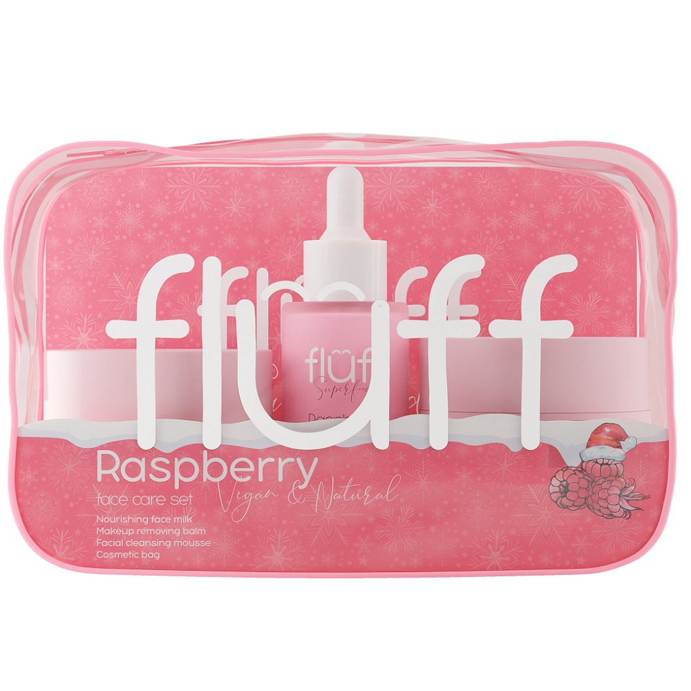 31670811729490668 Raspberry zestaw mleko do twarzy 40ml + balsam do demakijażu 50ml + mus do mycia twarzy 50ml - obrazek 1
