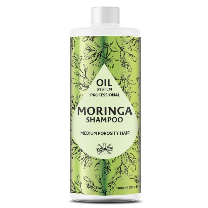 31745831696603603 Professional Oil System Medium Porosity Hair szampon do włosów średnioporowatych Moringa 1000ml - obrazek 1