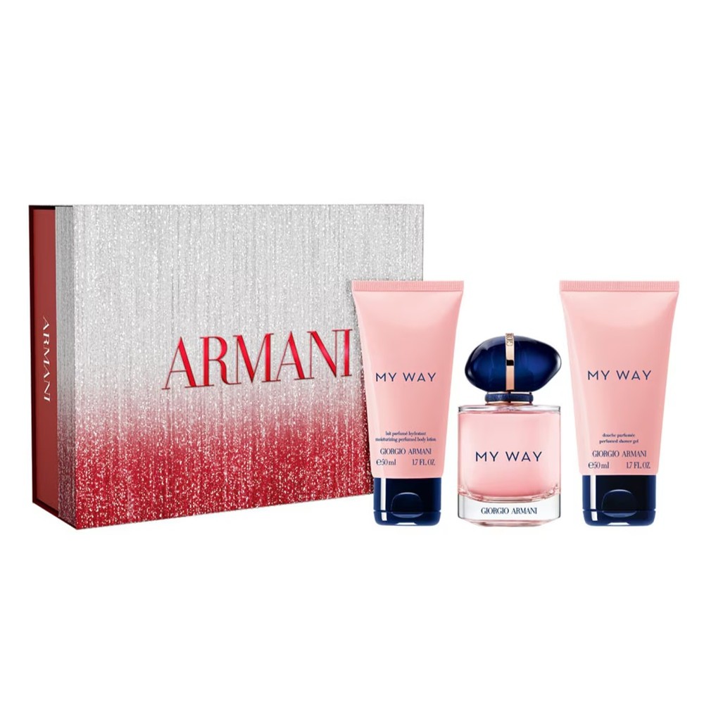 31754181763035771 My Way zestaw woda perfumowana spray 50ml + żel pod prysznic 50ml + balsam do ciała 50ml - obrazek 1