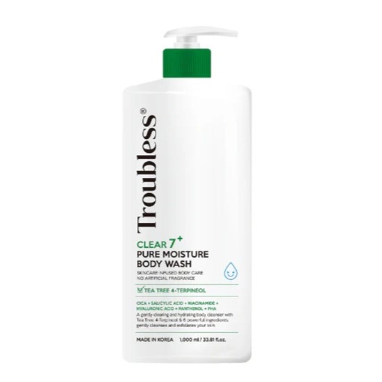 31795491756193620 Clear 7 Plus Pure Moisture Body Wash nawilżający żel pod prysznic 1000ml - obrazek 1