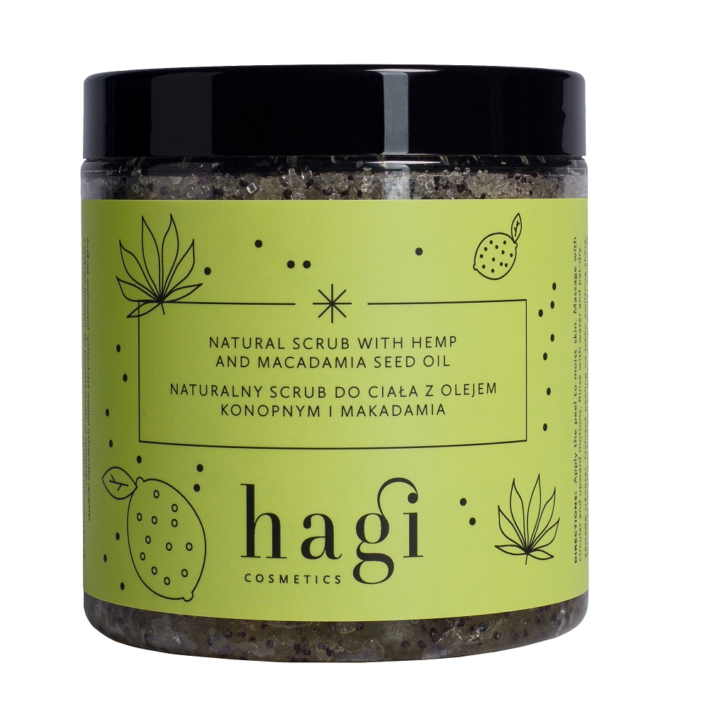 31958751702885260 Naturalny scrub do ciała z olejem konopnym i makadamia 300g - obrazek 1