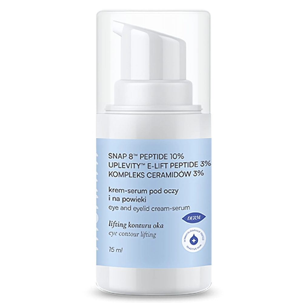 31970281753615631 Liftingująco-ujędrniające serum-krem pod oczy i na powieki z peptydami i ceramidami 15ml - obrazek 1