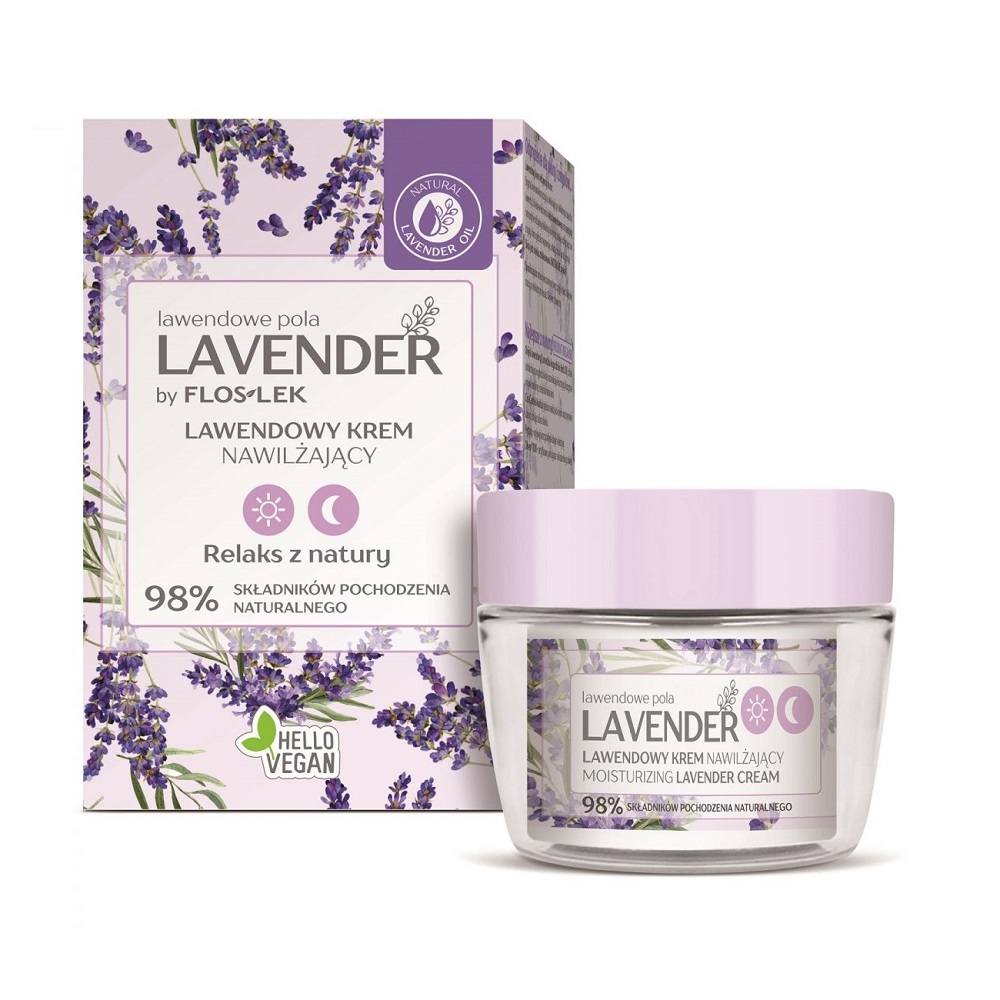32047211620898477 Lavender lawendowy krem nawilżający na dzień i na noc 50ml - obrazek 1