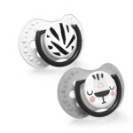 Smoczek silikonowy dynamiczny 6-18m Salt&Pepper 2szt