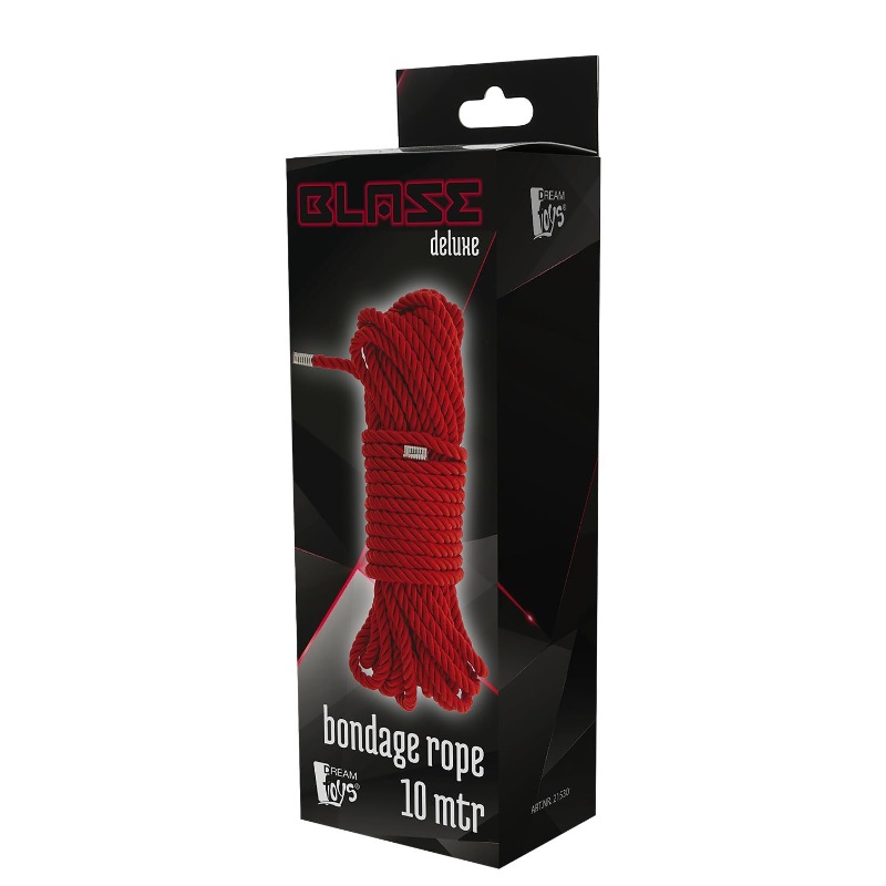 3227181725446308 Blaze Deluxe Bondage Rope lina do krępowania Red 10m - obrazek 1