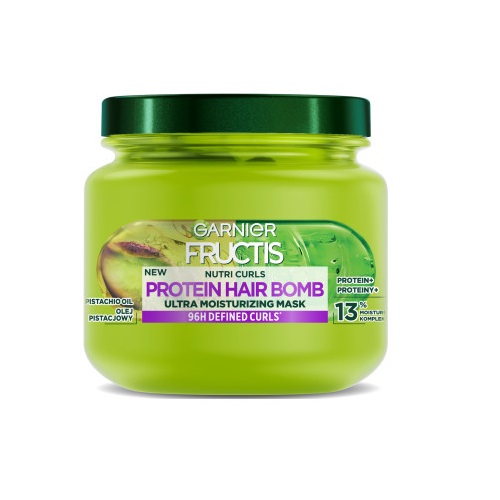32287771684923607 Fructis Nutri Curls Protein Hair Bomb nawilżająca maska do włosów kręconych 320ml - obrazek 1