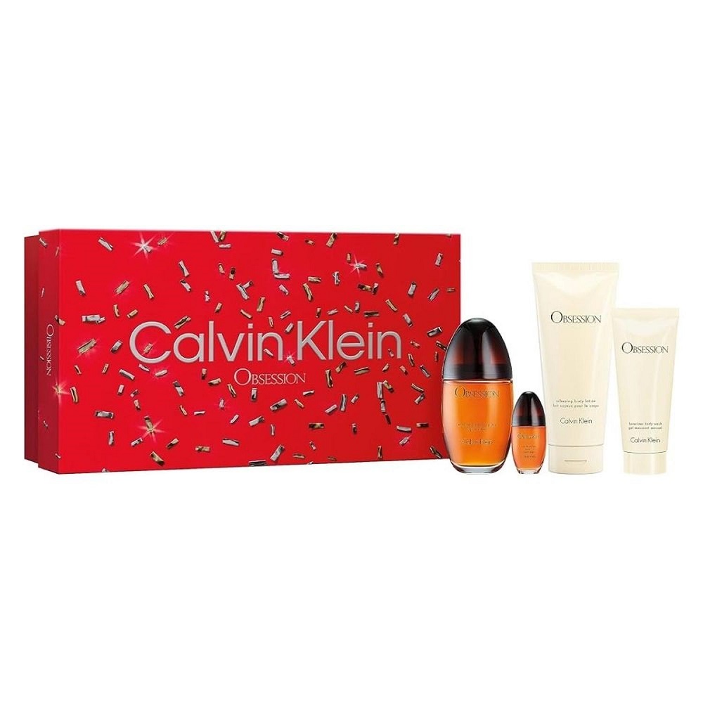 32292841760875251 Obsession zestaw woda perfumowana spray 100ml + balsam do ciała 200ml + żel pod prysznic 100ml + woda perfumowana spray 15ml - obrazek 1