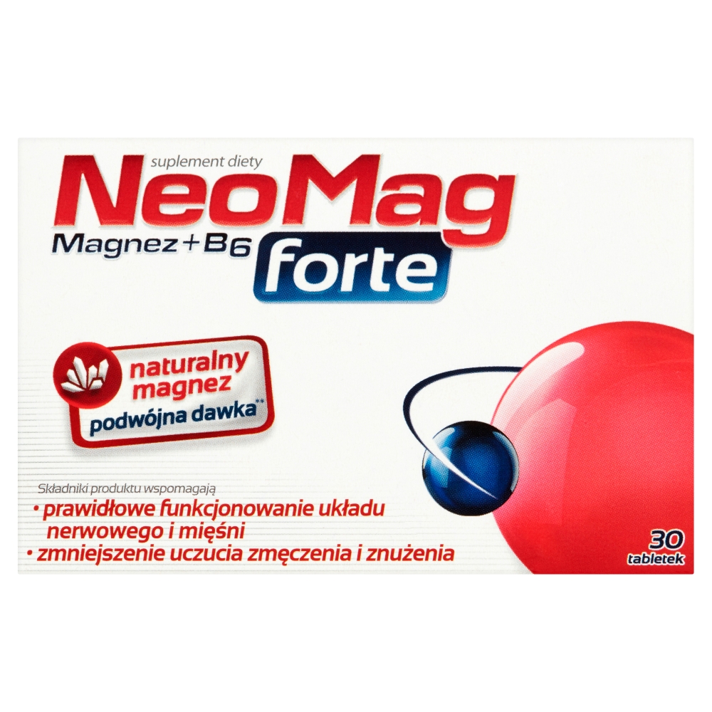 32322341678114754 Forte suplement diety wspomagający prawidłowe funkcjonowanie układu nerwowego i mięśni 30 tabletek - obrazek 1